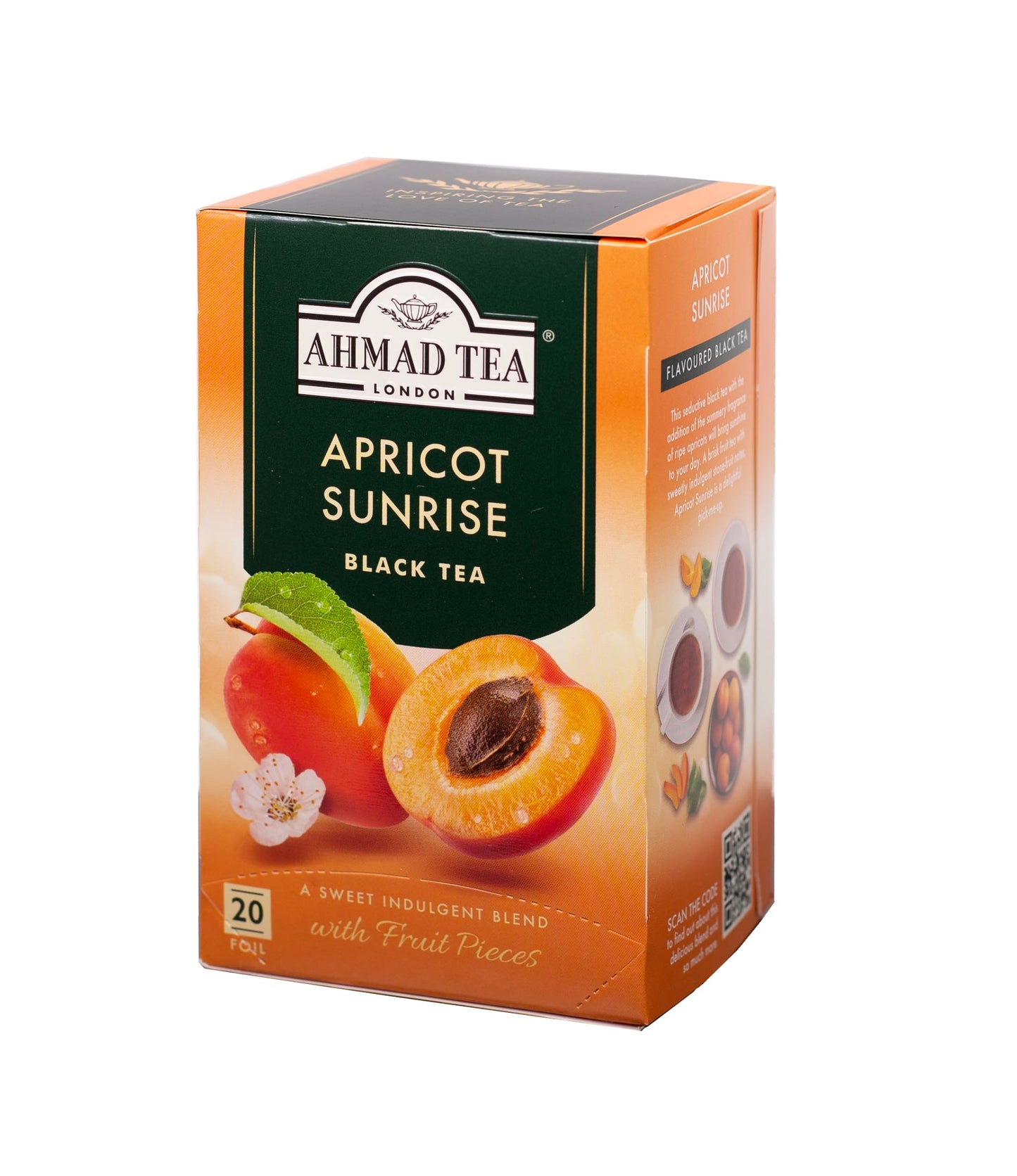 Ahmad Tea Apricot Sunrise , Tea Bags, 20-Count Boxes