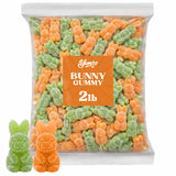 Bunny Candy 2 lb - Assorted Fruity Flavored Gummy, Bunny Shaped Candies for Baskets, Egg Hunts, Party Favors, Classroom Treats, Candy Bowls & Spring