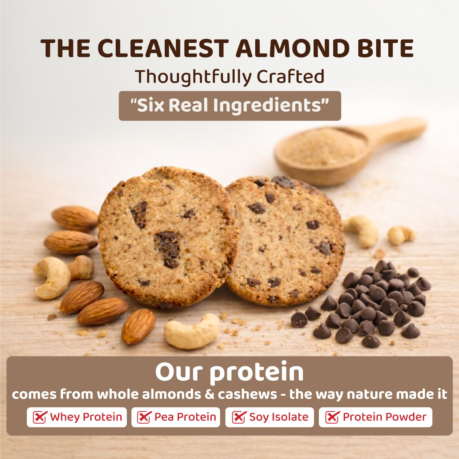 ALMOND N’ COMPANY Pure Almond Bites - 10g Protein, Chocolate Flavor, Grain-Free, Gluten-Free, Vegan, Clean Ingredient Energy Bites, High Protein Snack