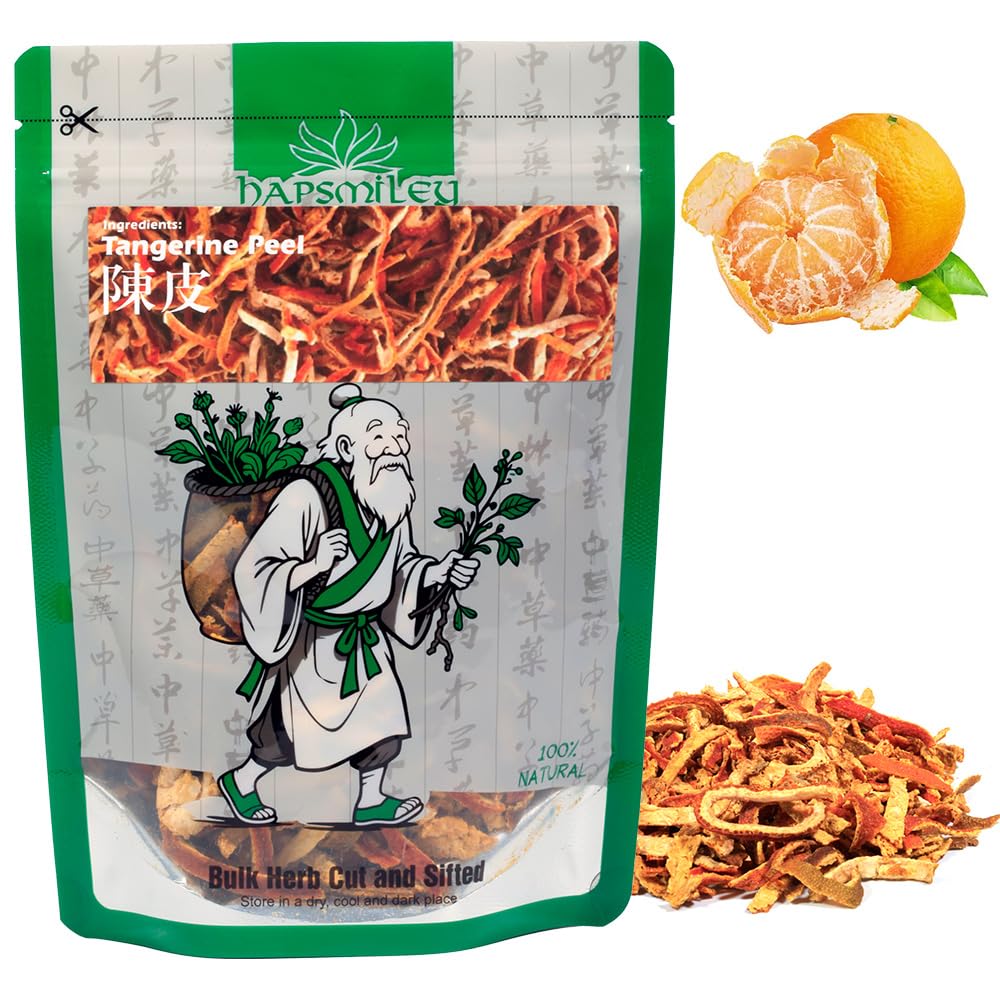 Hapsmiley Dried Tangerine Peel Tea (Dried Mandarin Orange Peel/Chen pi/??/?? ?/??? ?) Dried Bulk Herbs 100g (3.5 Oz)