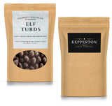 Elf Turds Dark Chocolate Almonds - Kepperton Gourmet Chocolate Almonds - Funny Holiday Candy Gifts for Teens Stocking Filler