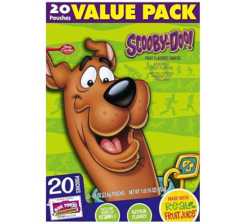 Betty Crocker Scooby Doo Fruit Shapes, 16 OZ (Pack of 6)