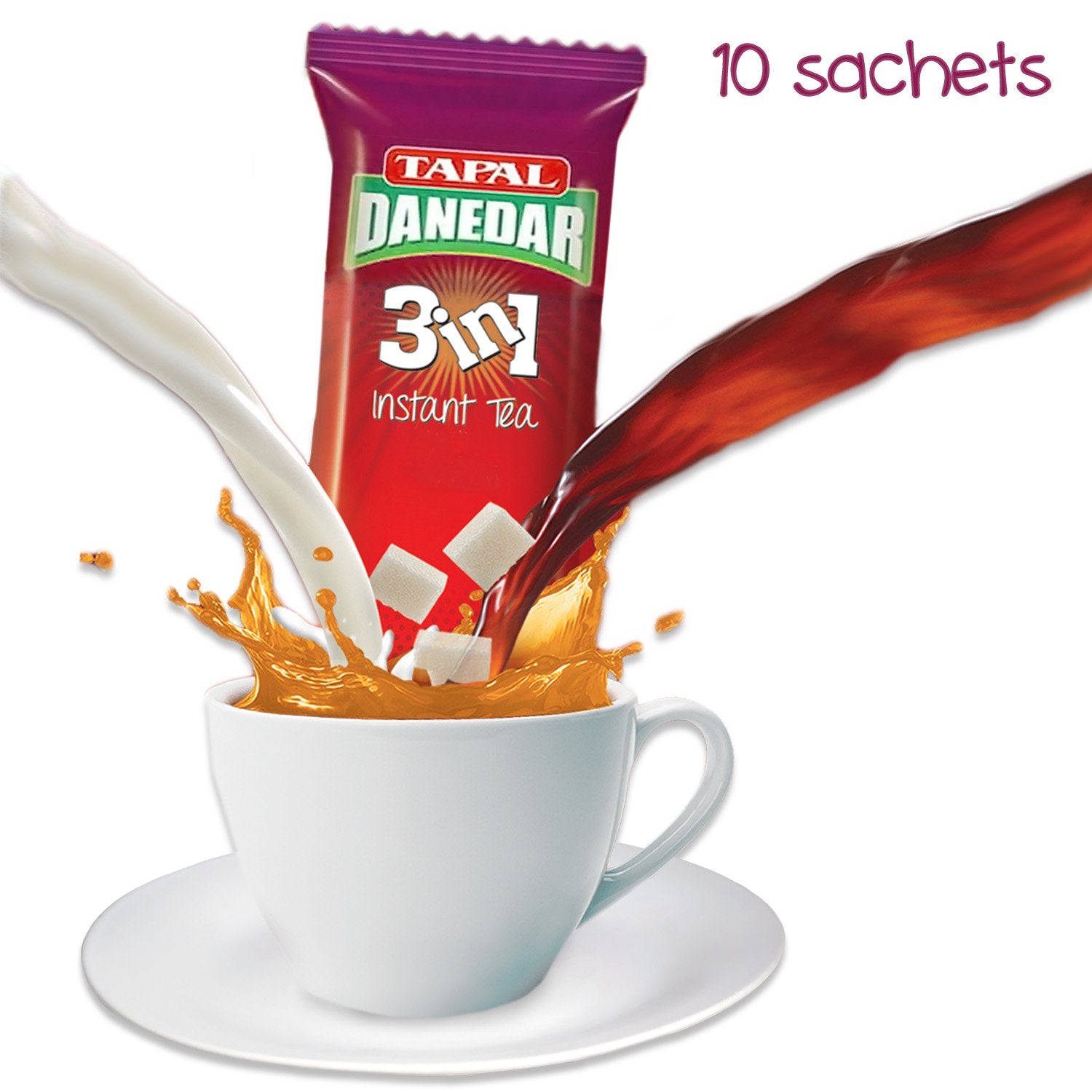 Tapal Danedar - Instant Masala Tea, 3in1 Chai, 10 Sachets (Masala)