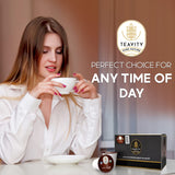 Teavity Organic Black Tea Pods - 12 Unsweetened Tea Pods for Keurig Kcup Brewers - Naturally Caffeinated, Hand-Picked from Sri Lanka, Sturdy