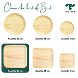 Tilipan Plam Leaf Disposable Plates 10 Inches (50 Count) Like Bamboo Plates,Compostable & Biodegradable,Better than Plastic Plates-Heavy-Duty