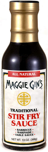 Traditional Stir Fry Sauce | All-Natural | Low Sodium Marinade | 6 x 13 oz. bottles by Maggie Gin