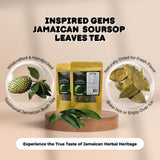 Organic Jamaican Soursop Leaf Tea - 2 Pack (2 x 1oz) - Handpicked Graviola Leaves - Bushtea-Dried Tea Leaves - 100% Natural Dried Soursop from Jamaica