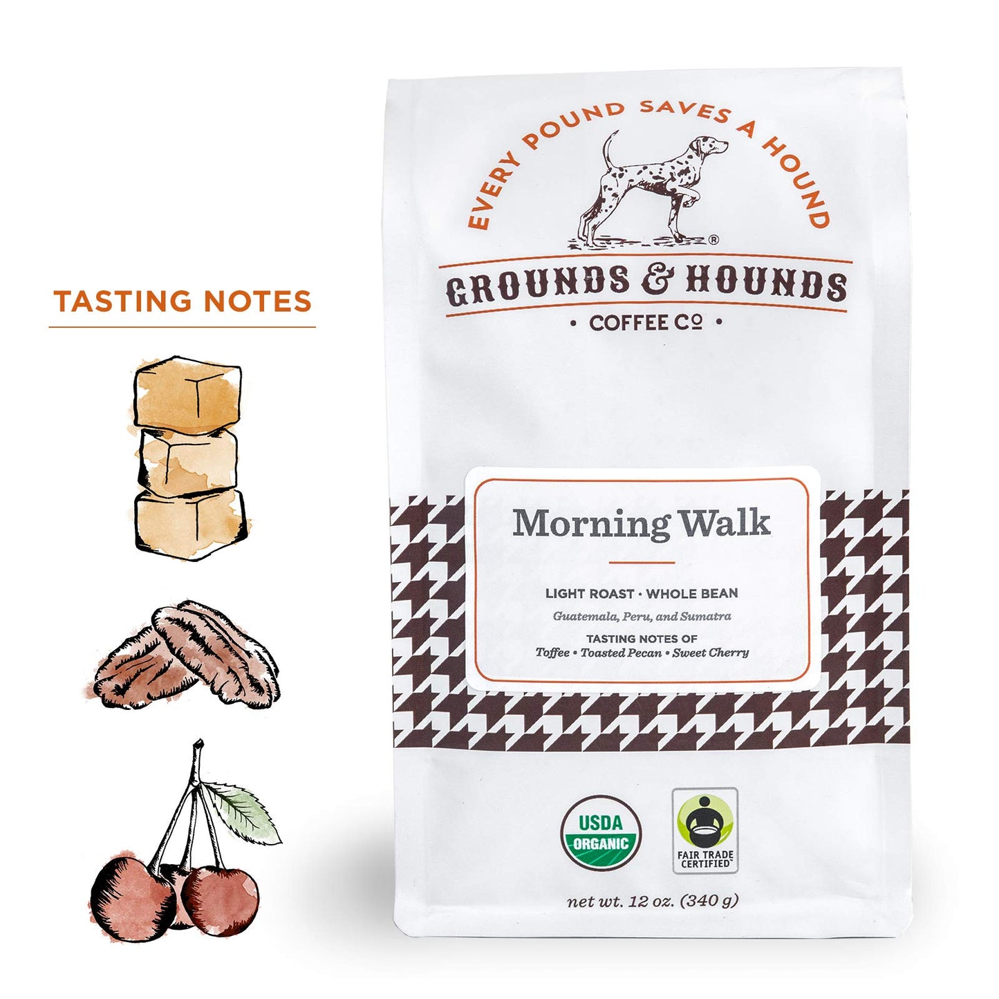 Grounds & Hounds Three Blend Starter Kit - Ground, 100% Organic Coffee Variety Pack, Bulk Ground Coffee, Includes Three 12oz Bags of Our Most Popular