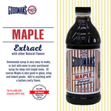 Goodman's Natural Maple Extract - Gluten-Free, Non-GMO, Kosher, Low Carb & Low Calorie, Low Alcohol, No Artificial Color, No Animal Products, No Sugar