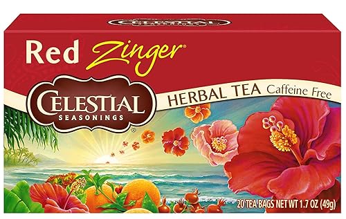 Celestial Seasonings Tea Caffeine Free Herbal Tea, Red Zinger 20 ea (Packs of 3)