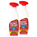 Scent Killer Sports Equipment Deodorizer Spray 2 Pack (32 FL OZ Total) - Unscented Sports Equipment Deodorizer for Shoes, Gym Bags, Helmets and Gear