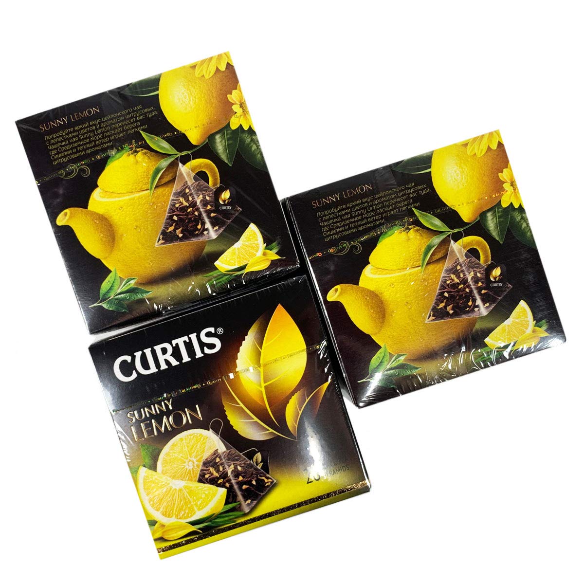 Black Tea Pyramids, Sunny Lemon Citrus (pack of 3)