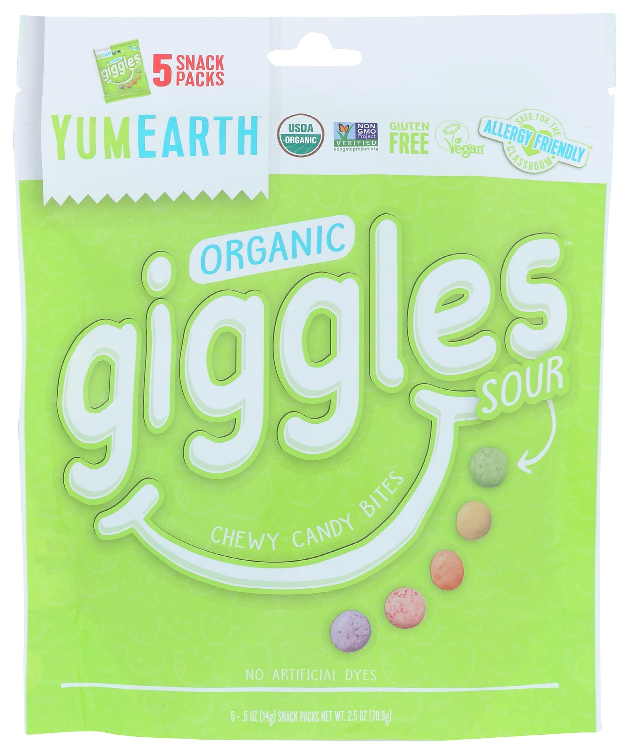 YUMEARTH Organic Sour Giggles, 2.5 OZ