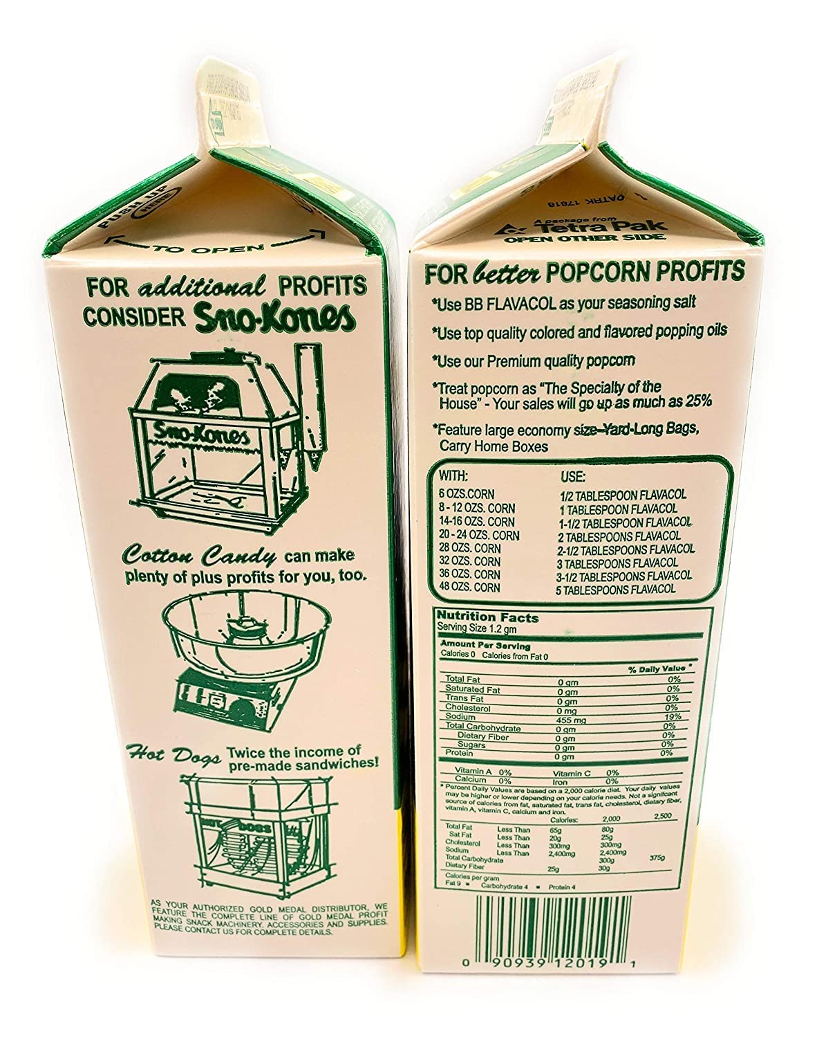 35oz Better Butter Flavacol Popcorn Salt- 1 Carton