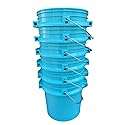 Lee Fisher Sports 3.5 Gallon Aqua Ismart Bucket 6 Pack Without Lids - Sturdy and Reliable Utility Buckets