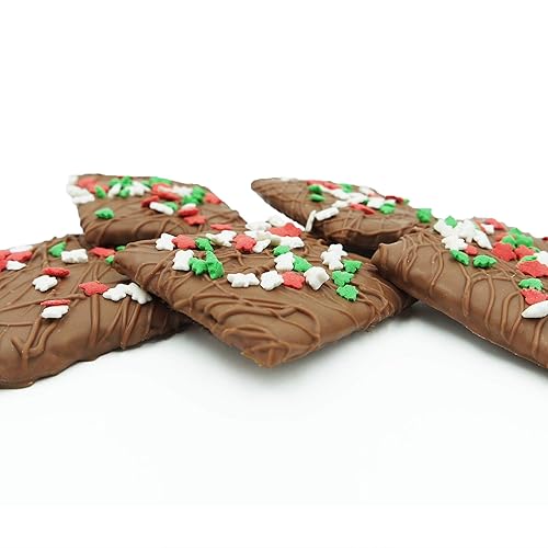 Philadelphia Candies Christmas Happy Holidays Gift, Milk Chocolate Covered Graham Crackers, 6 Ounce