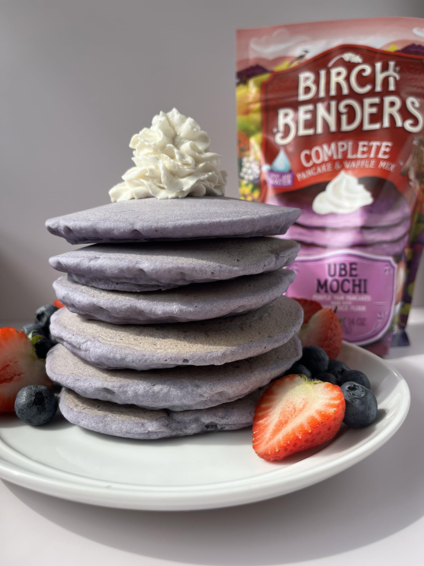 Birch Benders Ube Mochi Pancake & Waffle Mix, 14 oz Bag