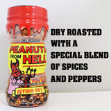 Peanuts from Hell - Ultimate Spicy Gourmet Gift Peanuts 7.25 oz Jar - Try if you dare! (Habanero from HELL)