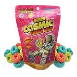 Cosmic Sour Gummy Ring Candies (Pack of 8) - Bold Fruity Flavors with Chewy Sour Sugar Coating - Perfect for Parties, Events, and Candy Buffets