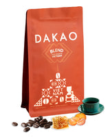 DAKAO COFFEE - Café Reserve Blend - Arabica Robusta Excelsa, Rare Vietnamese Coffee, Medium Roast, Whole Bean 12oz