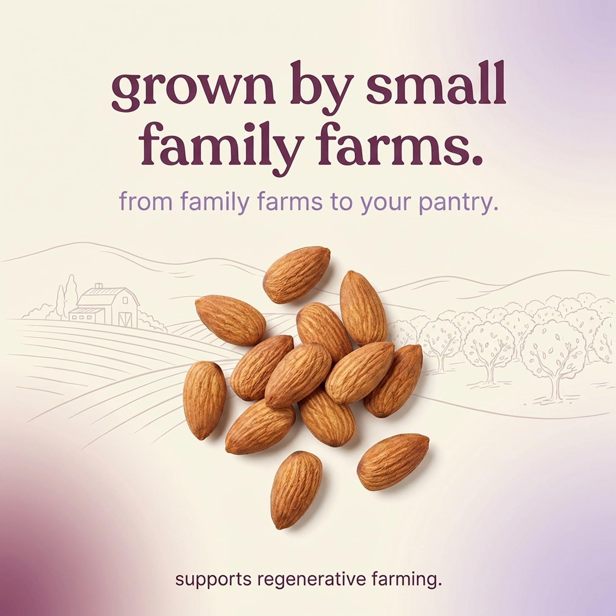 GoodSam Foods - Organic Raw & Unsalted Almonds 1.25lbs (2x10oz Bags) - Regeneratively Farmed California Almonds for Snacking Cooking and Baking