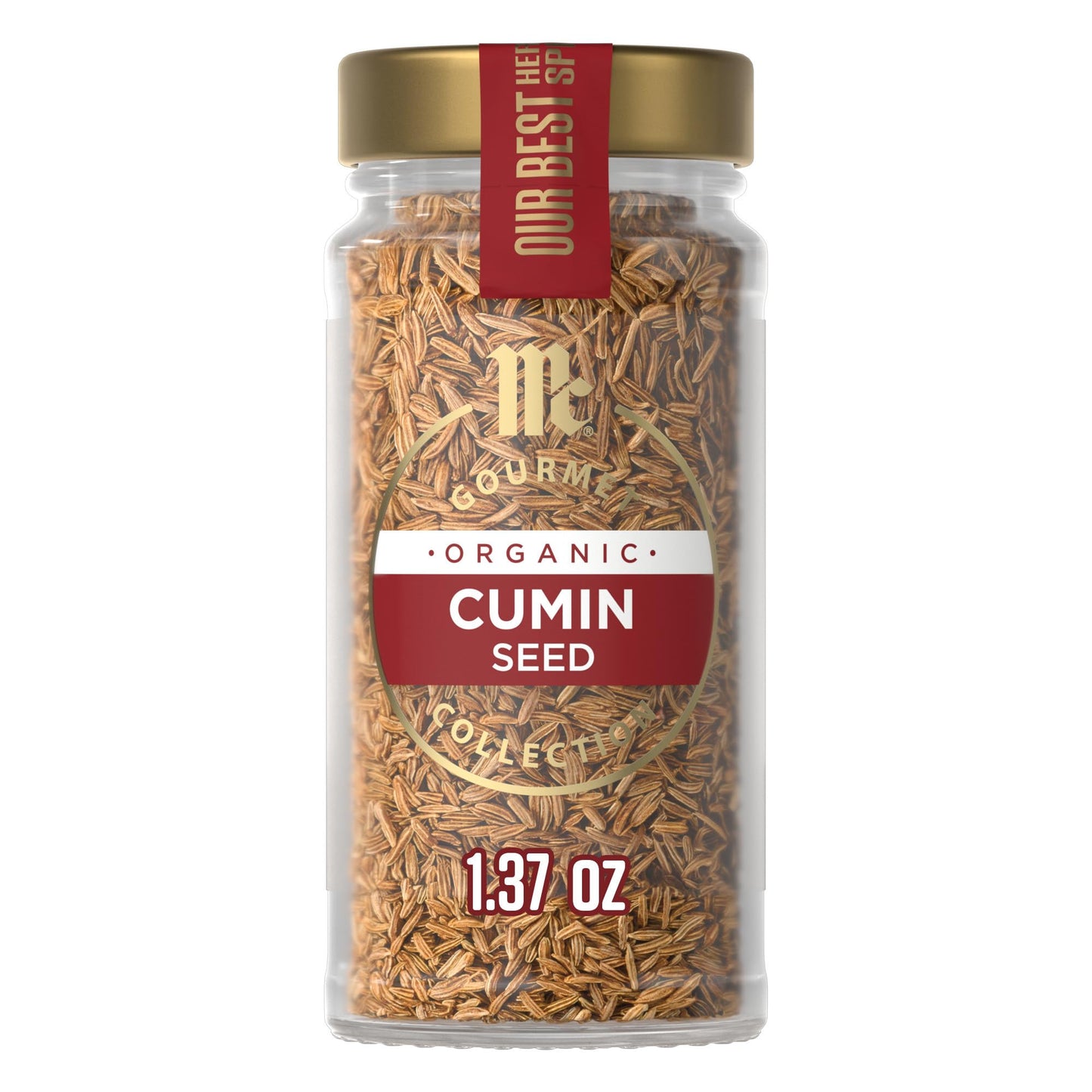 McCormick Gourmet Collection Cumin Seed, Organic, Non GMO, Kosher, Our Best Herbs & Spices, Earthy Aroma & Flavor, Can Be Toasted, Elevate Chili