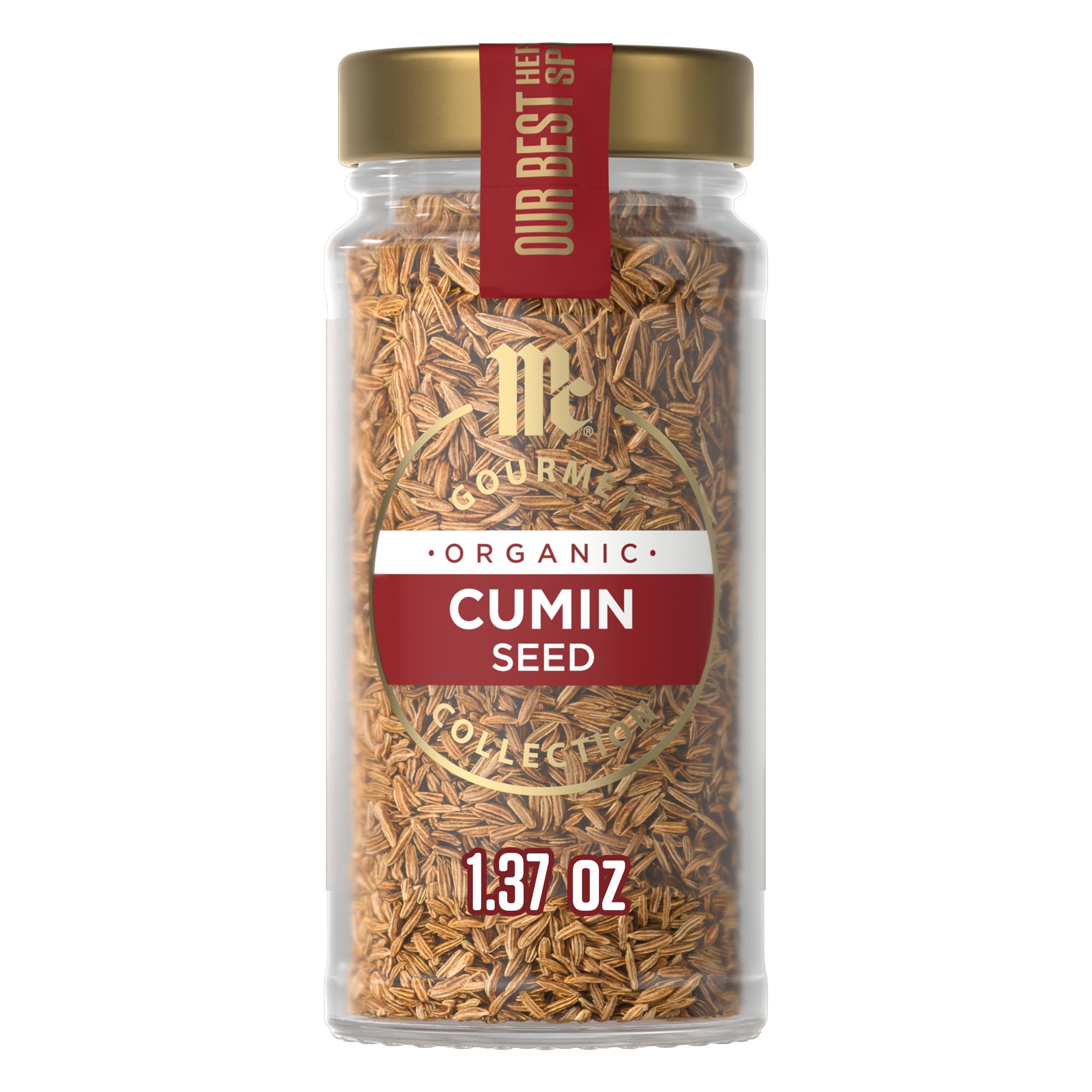 McCormick Gourmet Collection Cumin Seed, Organic, Non GMO, Kosher, Our Best Herbs & Spices, Earthy Aroma & Flavor, Can Be Toasted, Elevate Chili