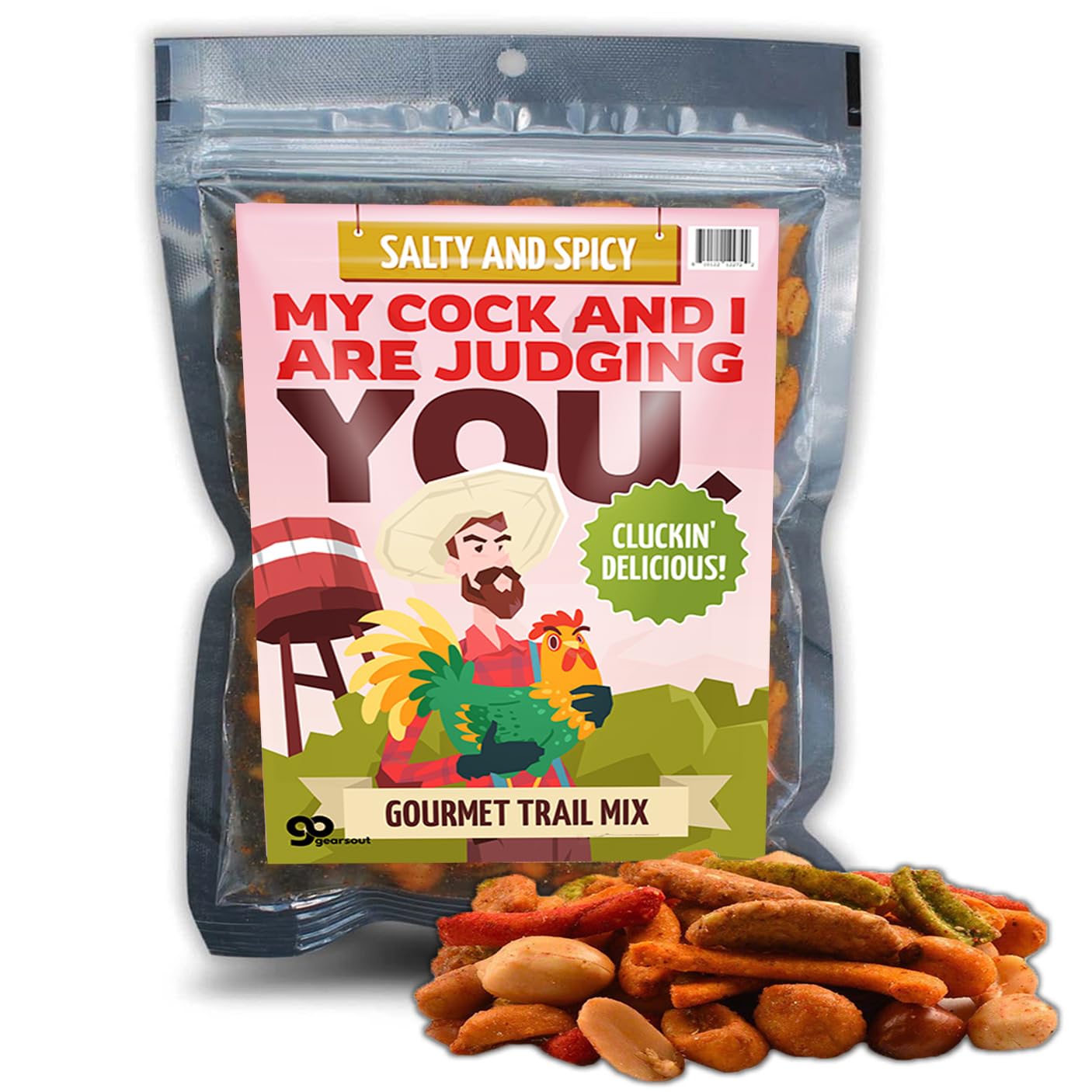 Savory and Spicy Cluckin' Delicious My Cock and I Judging You Trail Mix - Gourmet Nut Blend for Irresistible Snacking -Perfect for Satisfying Your
