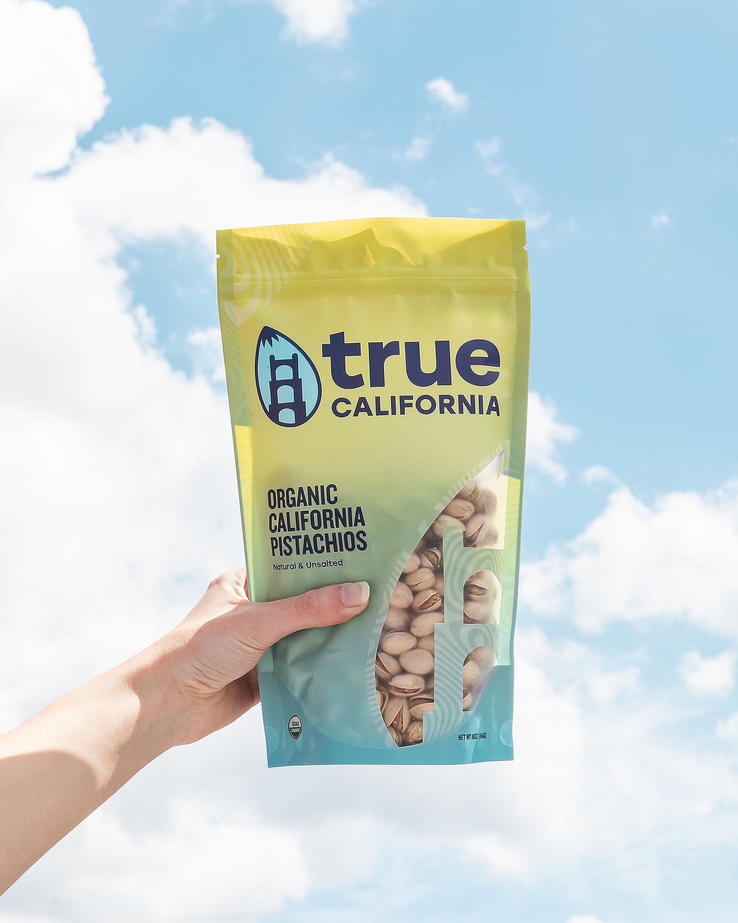 True California Organic Pistachios (1 LB x 2 Packs) Raw, Natural & Unsalted, Not Roasted, In-Shell, Vegan & Gluten-Free