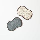 Bright Habits Sponge Set in Taupe - Set of 2 Super Absorbent Washable Reusable Cleaning Sponges Made from Recycled Materials, Durable Eco Friendly