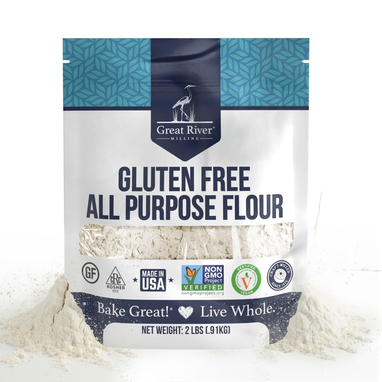 Great River Milling Gluten Free All Purpose Flour | Made from All Purpose Gluten Free Baking Alternative Ingredients | Non-GMO, Glyphosate Free