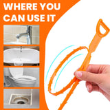 shuielai Drain Snake Clog Remover 4 Pack 20 Inch, Flexible Hair Drain Cleaner, Non-Slip Grip for Sink Shower Tub Toilet Kitchen Bathroom Clog Remover