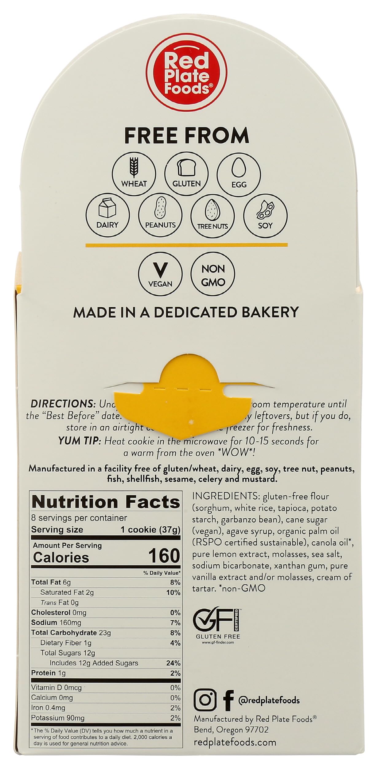RED PLATE FOODS Lemon Sugar Cookies, 10.5 OZ