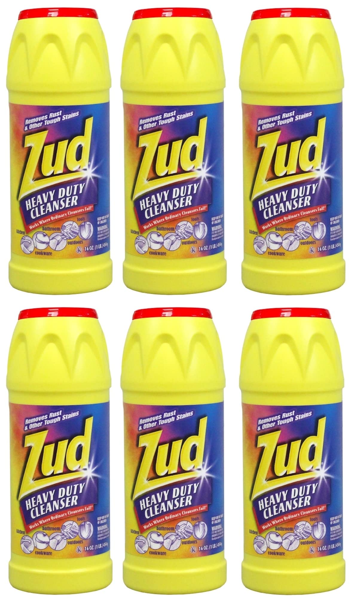 Zud Multi Purpose Heavy Duty Stain Cleanser Powder 16oz (Pack of 6) by Zud