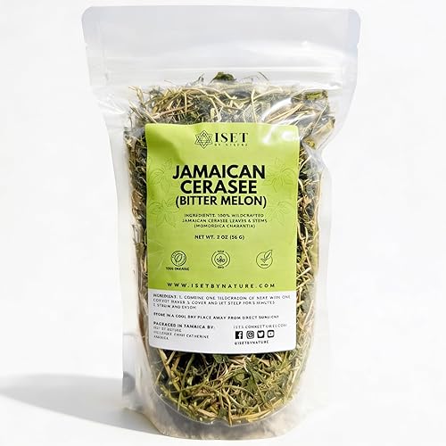 Jamaican Cerasee Bush Tea, Organic Bitter Melon Leaves, Natural Blood Detox Cleanse