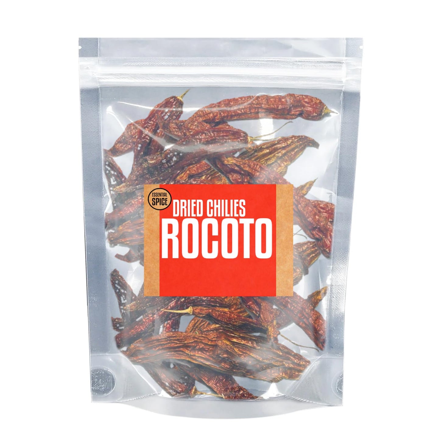Essential Spice Dried Rocoto Chilies - Bold Heat with Fruity, Apple-Like Flavor - Whole Dried Peruvian Pods for Stews, Sauces, Salsas & Traditional