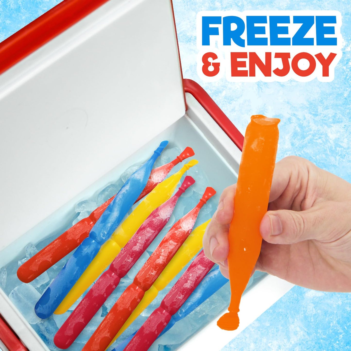 Captain Cool Freeze Pops, Delicious and Refreshing Ice Pops Bulk Variety Pack, Colorful and Fun Popsicles for All Ages, Perfect for Events