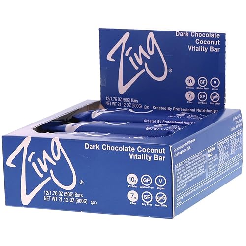 Zing Zing Bar Chocolate Coconut 12 - 1.76 oz (50g) bars