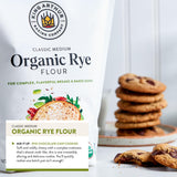 King Arthur Organic Medium Rye Flour - 3 lbs for Complex Flavorful Breads & Baked Goods - 100% US Grown & Milled - Non-GMO Project Verified - Robust