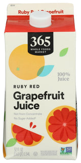 365 By Whole Foods Market, Ruby Red Grapefruit Juice, 52 Fl Oz