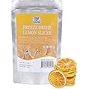52USA Freeze Dried Lemon Slices, 3oz (85g), Dehydrated Lemon Slices for Teas, Infused Water, All Natural, No Additives, No Sugar Added, Dried Fruit