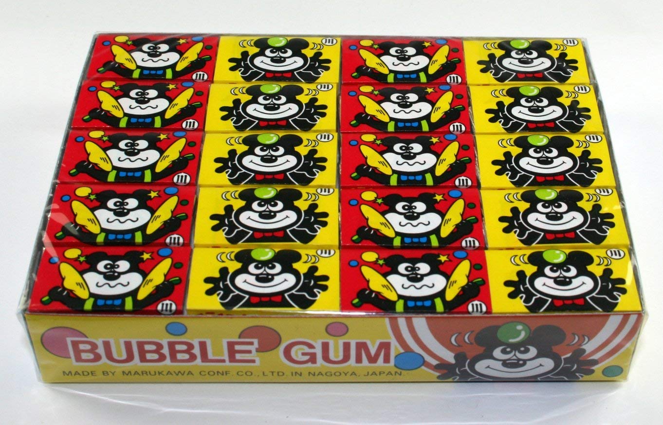 Marukawa - Tattoo Fusen Strawberry Flavored Bubble Gums 5 Boxes (60 Pieces) - 8.89 Oz