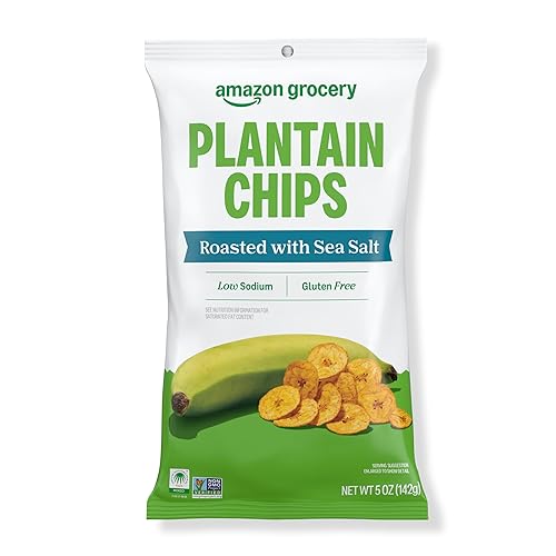 Amazon Grocery, Plantain Chips Roasted with Sea Salt, 5 oz (Previously Amazon Fresh, Packaging May Vary)