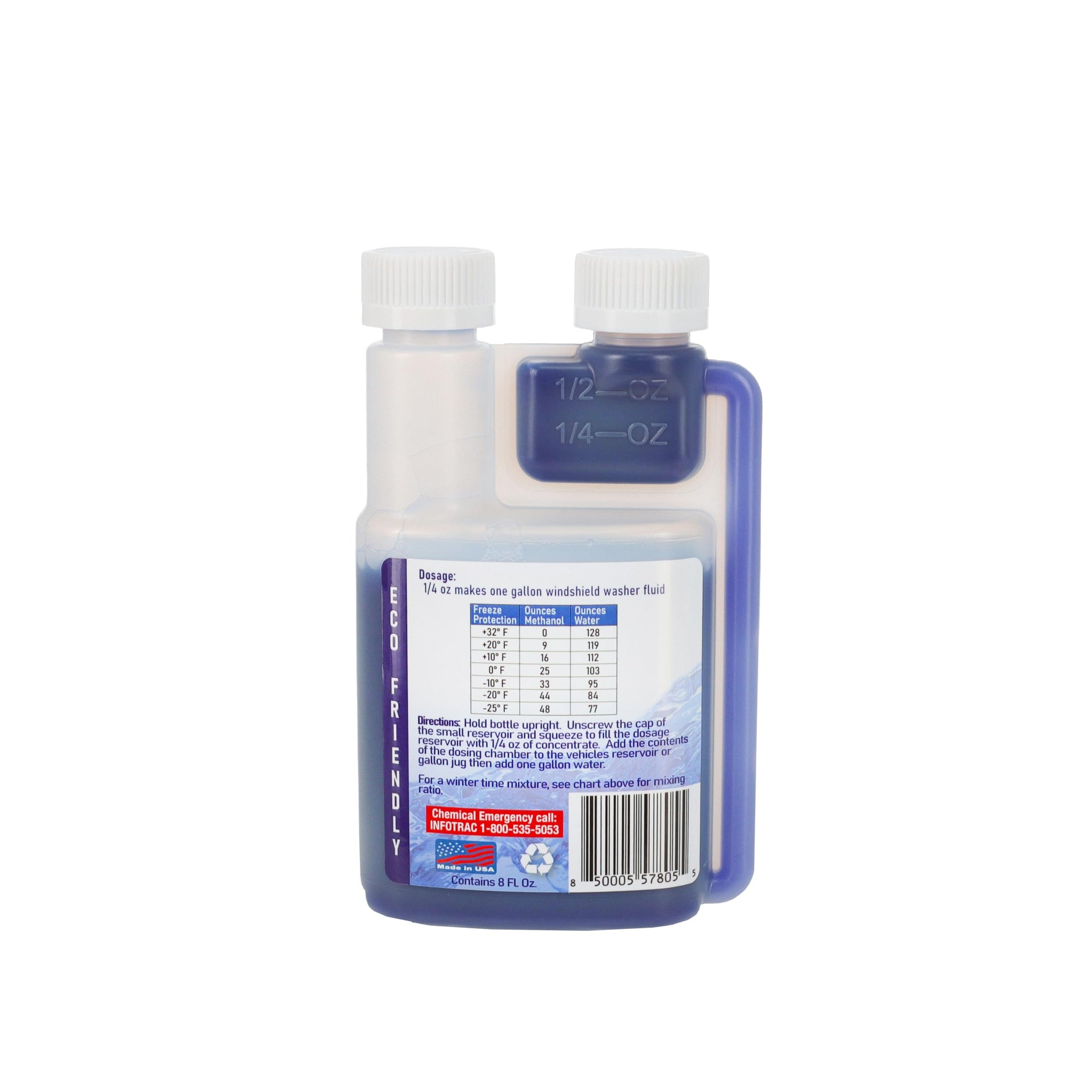 Qwix Mix Rain Shield Windshield Washer Fluid Concentrate, 1 Bottle makes 32 Gallons- Repels Rain
