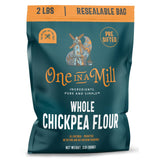 One in a Mill Whole Chickpea Flour | 2 LB Resealable Bag | Premium Pre-Sifted Garbanzo Bean Flour for Pancakes, Waffles | Use as a Thickener for Soup