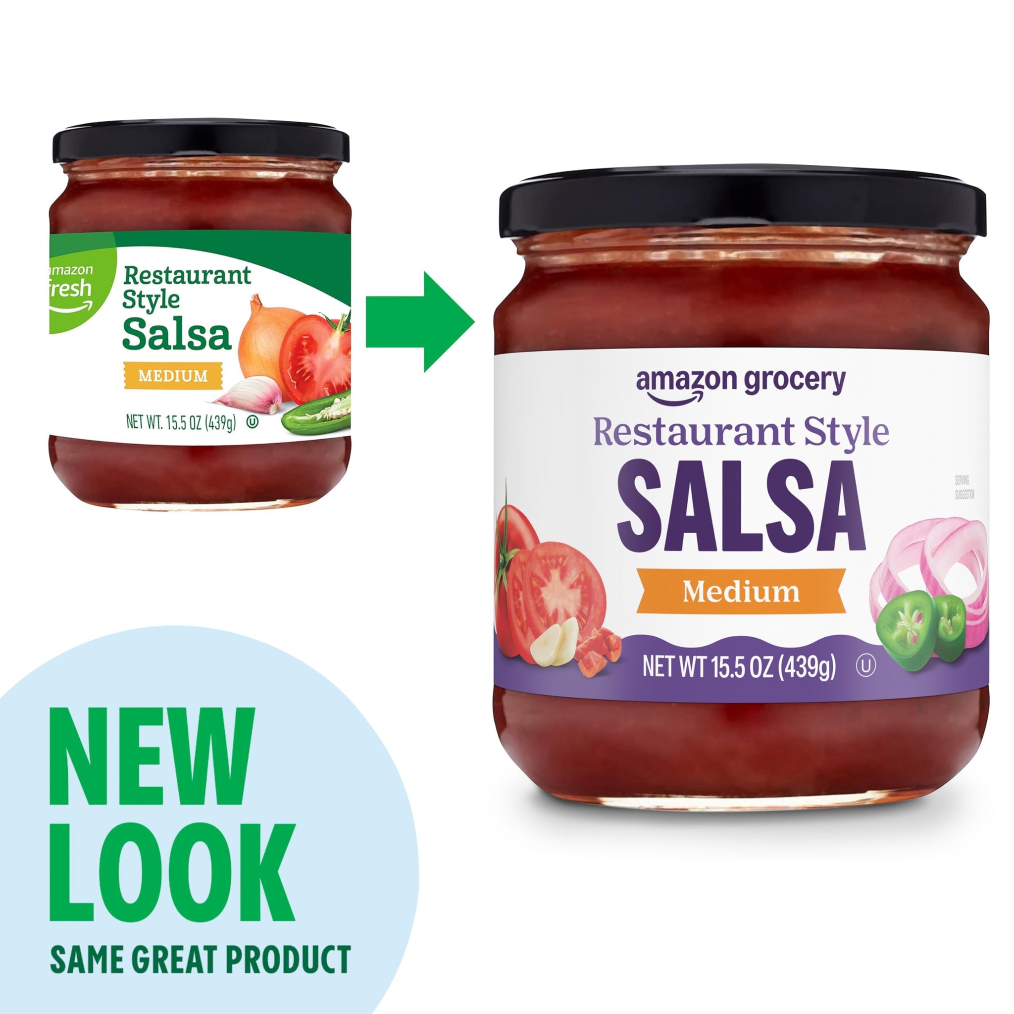 Amazon Grocery, Restaurant Style Salsa, Medium Heat, 15.5 Oz