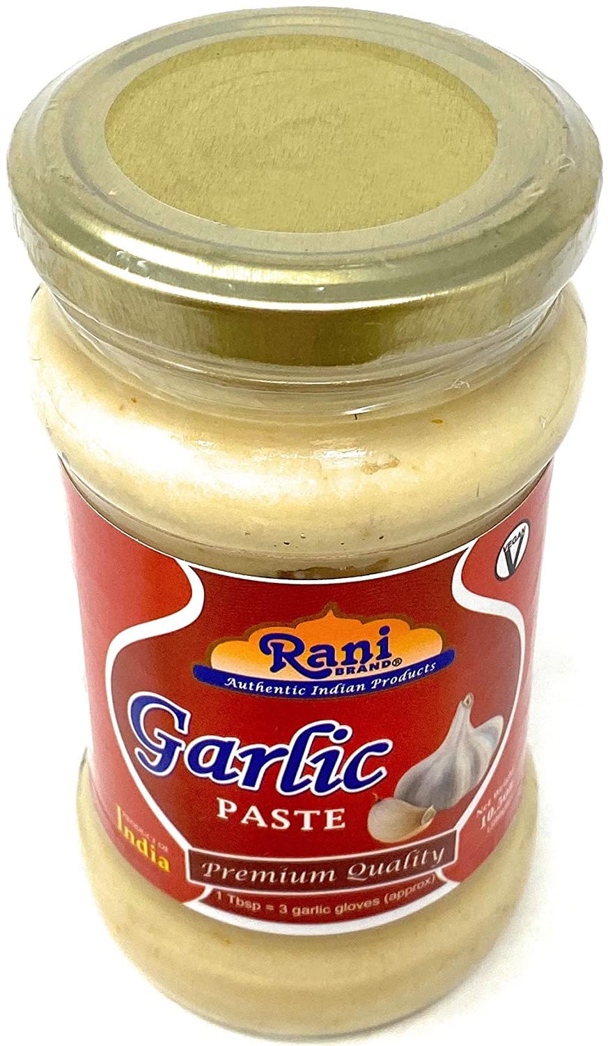 Rani Garlic Cooking Paste 10.5oz (300g) Glass Jar ~ Vegan | Gluten Free | NON-GMO | No Colors | Indian Origin