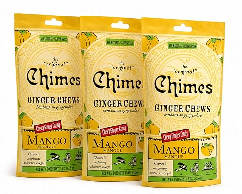 Chimes Ginger Chews 1.5 Oz. - Pack of 3 (Mango)