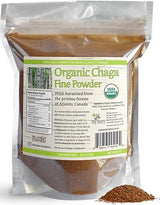 Organic Chaga Tea Fine Mushroom Powder by My Berry |100% Wild-Harvested from Atlantic Canada | 4oz | Herbal Tea | Raw Loose Powder | Additive-Free