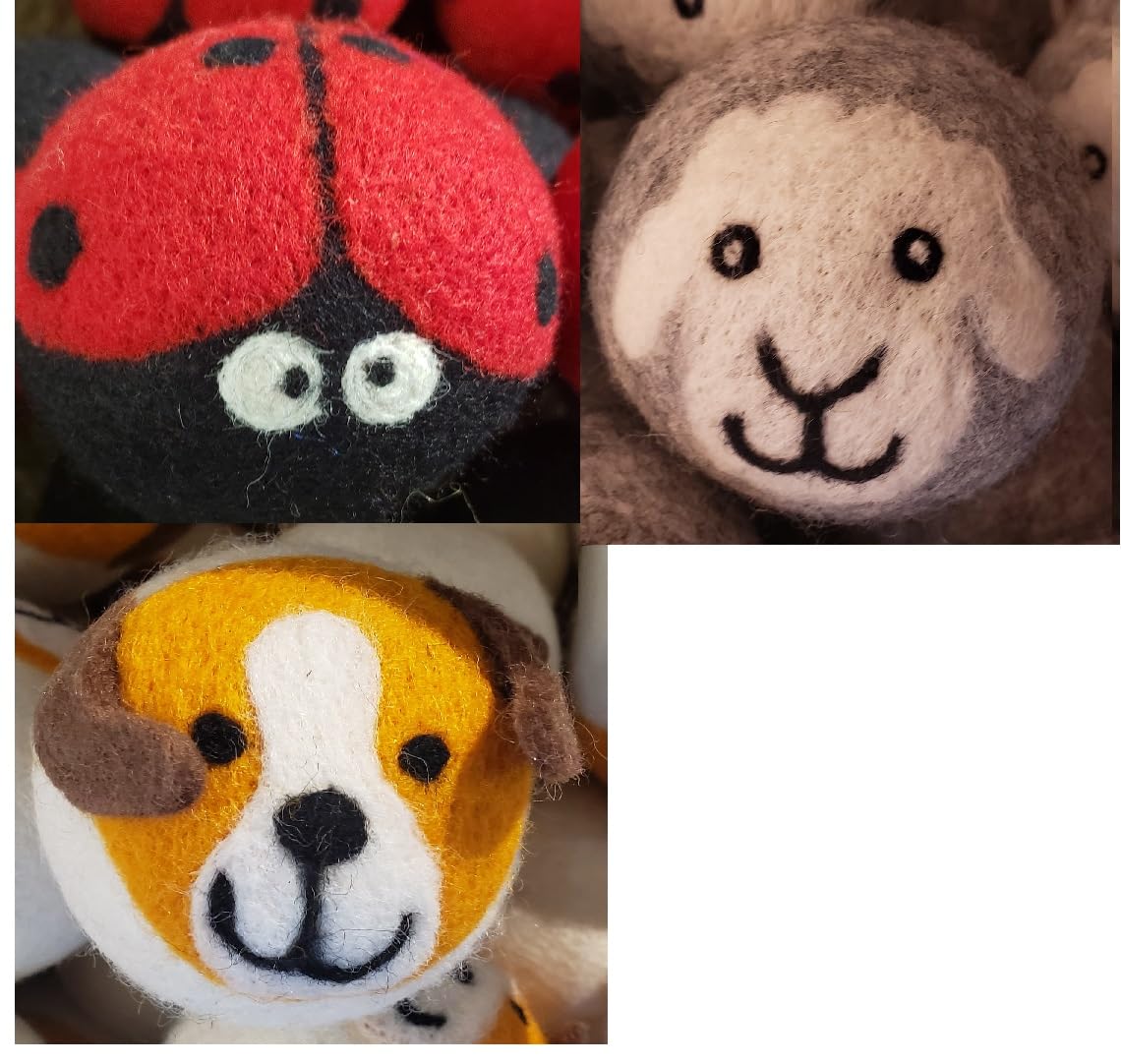 Impact Earth Lifestyle Cute Animal Wool Dryer Balls, Set of 3